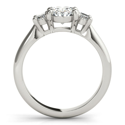 2 CT Round Three Stones Lab Grown Diamond Engagement Ring