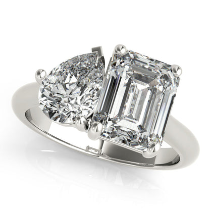 2 CT Round Three Stones Lab Grown Diamond Engagement Ring