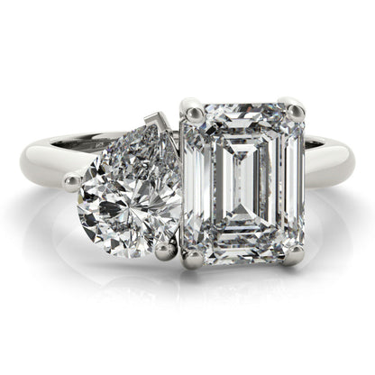 2 CT Round Three Stones Lab Grown Diamond Engagement Ring