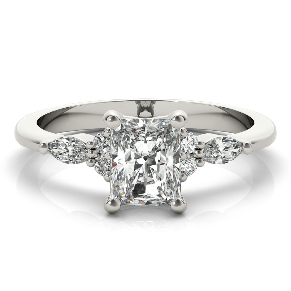2 CT Round Three Stones Lab Grown Diamond Engagement Ring