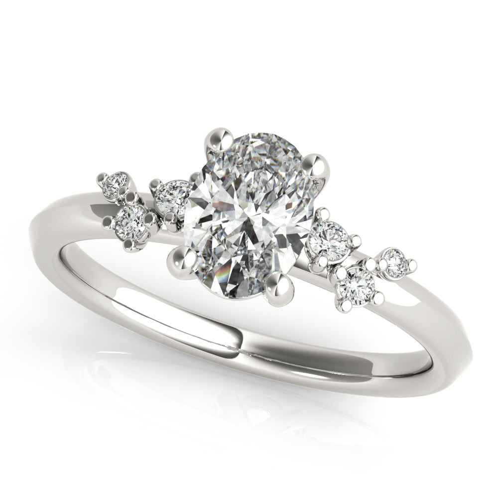 2 CT Round Three Stones Lab Grown Diamond Engagement Ring