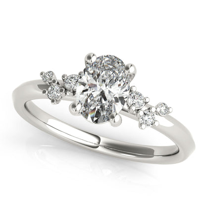 2 CT Round Three Stones Lab Grown Diamond Engagement Ring