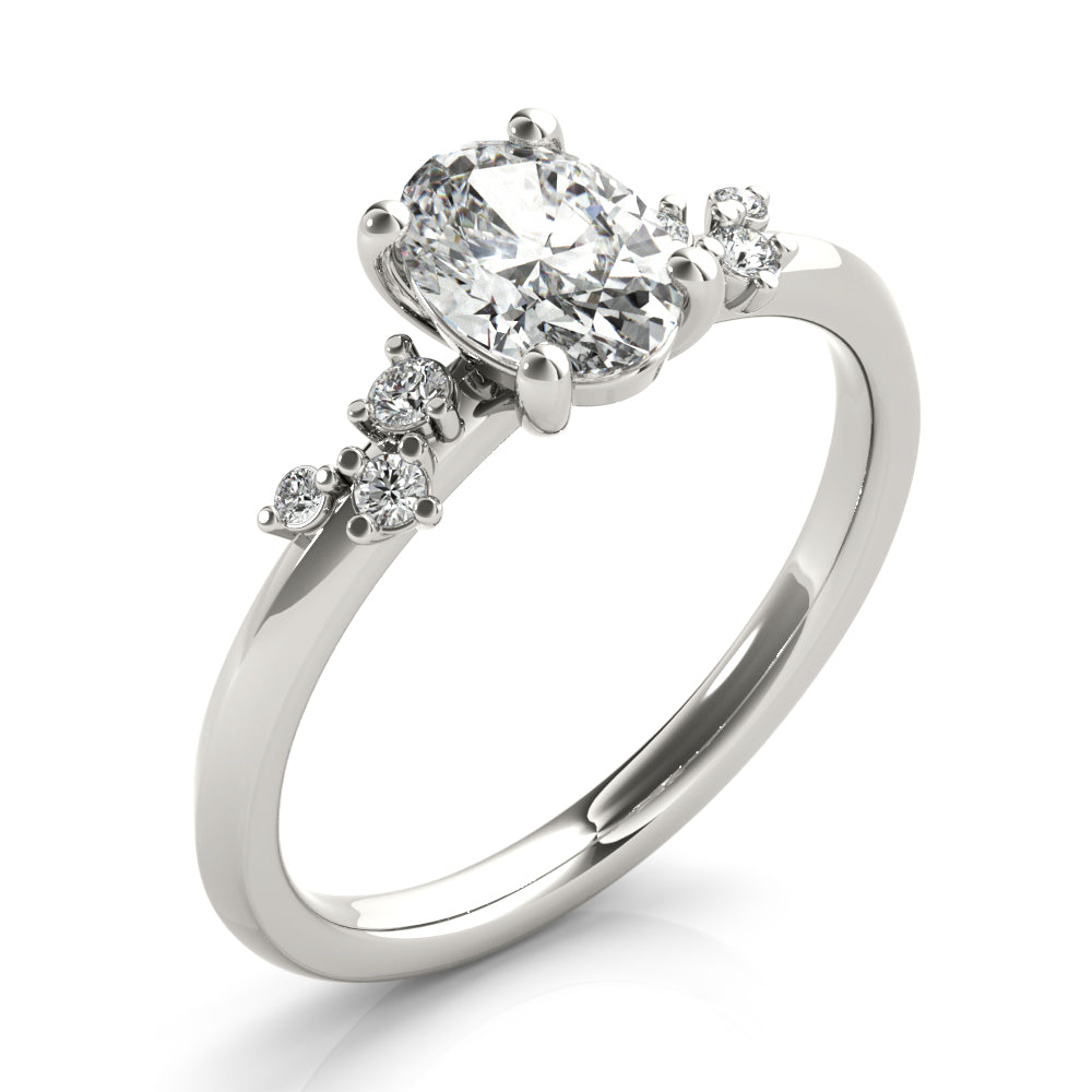 2 CT Round Three Stones Lab Grown Diamond Engagement Ring