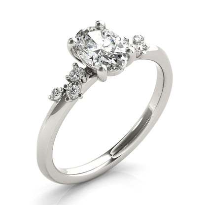 2 CT Round Three Stones Lab Grown Diamond Engagement Ring