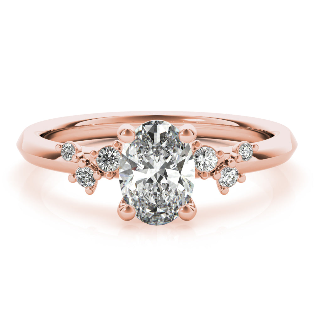 2 CT Round Three Stones Lab Grown Diamond Engagement Ring