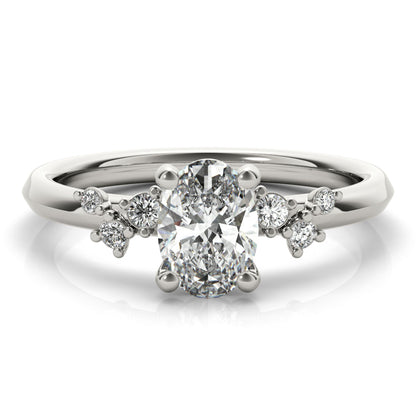 2 CT Round Three Stones Lab Grown Diamond Engagement Ring
