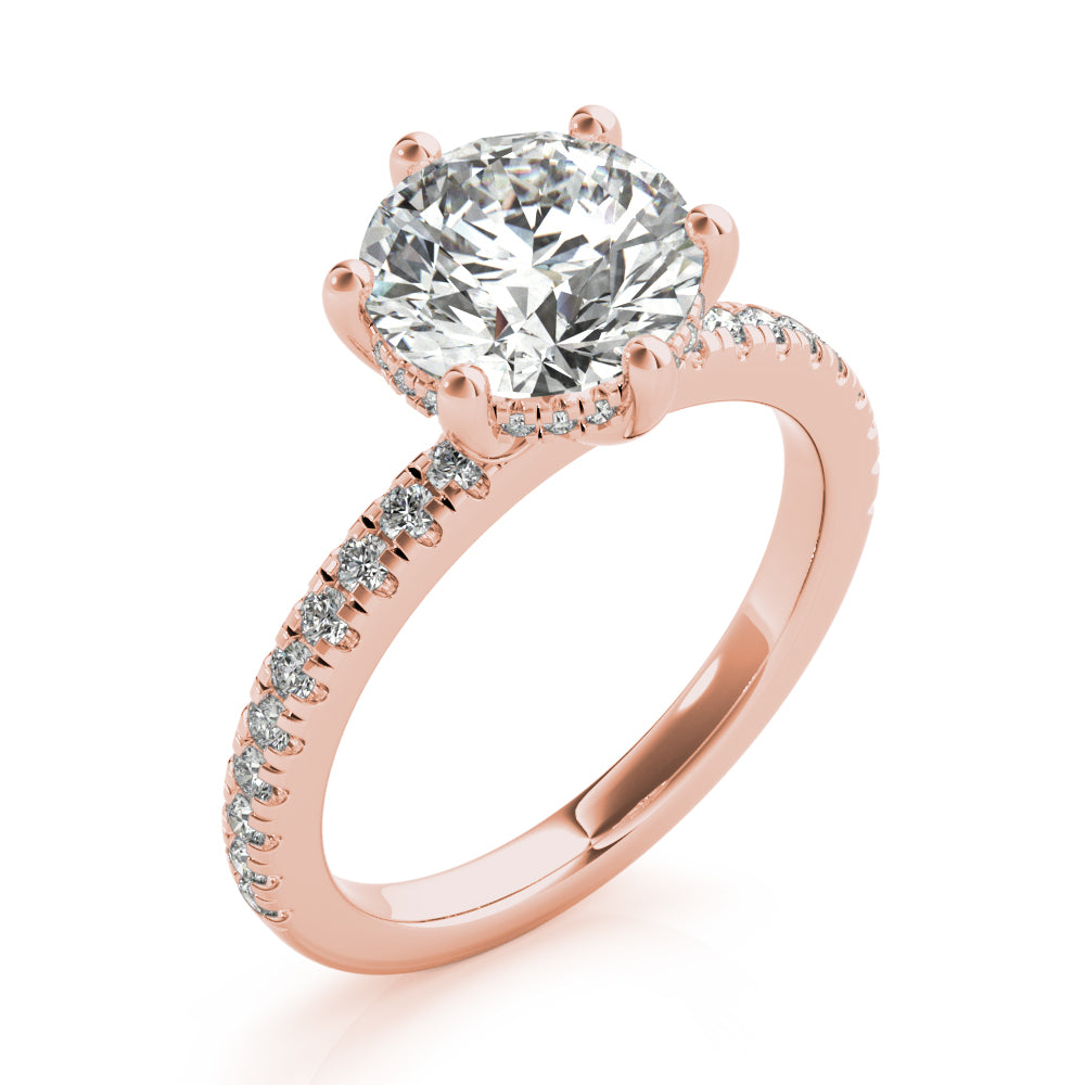 2 CT Round Three Stones Lab Grown Diamond Engagement Ring