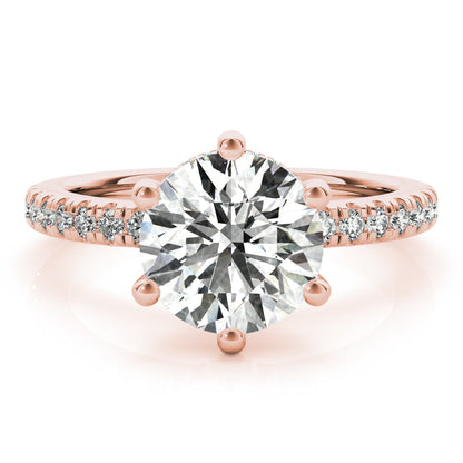 2 CT Round Three Stones Lab Grown Diamond Engagement Ring
