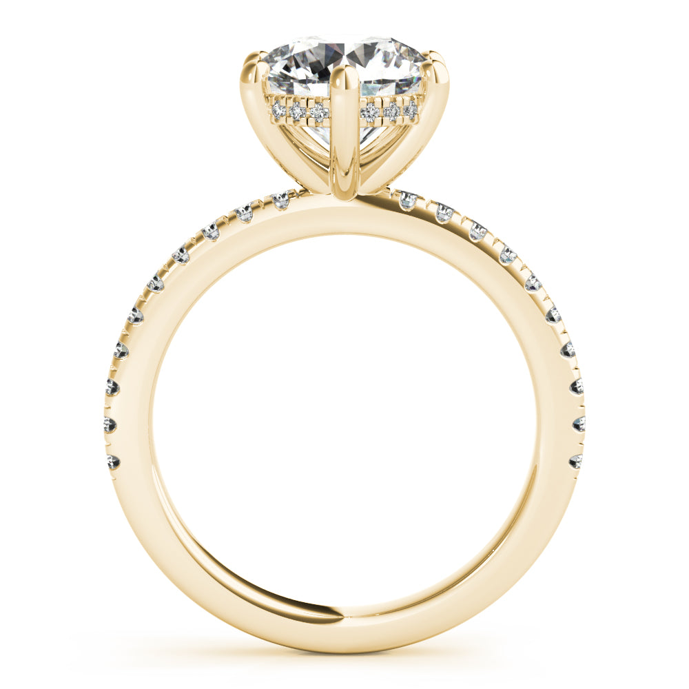 2 CT Round Three Stones Lab Grown Diamond Engagement Ring