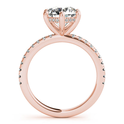2 CT Round Three Stones Lab Grown Diamond Engagement Ring