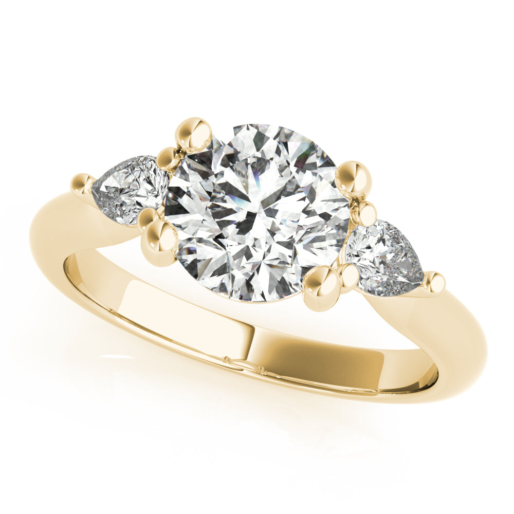 2 CT Round Three Stones Lab Grown Diamond Engagement Ring