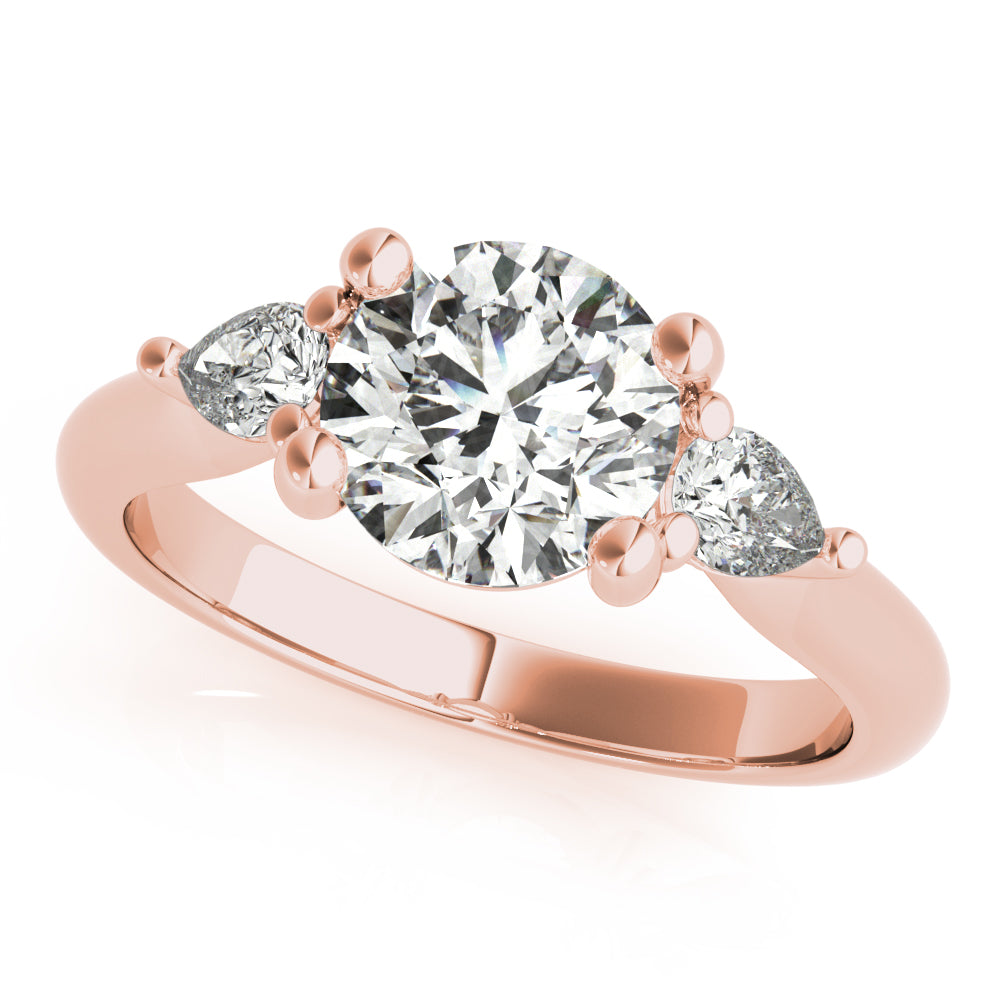 2 CT Round Three Stones Lab Grown Diamond Engagement Ring