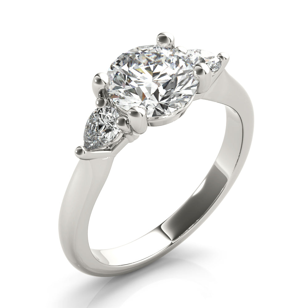 2 CT Round Three Stones Lab Grown Diamond Engagement Ring