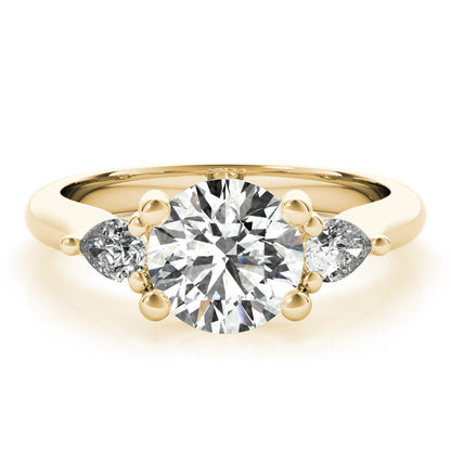 2 CT Round Three Stones Lab Grown Diamond Engagement Ring