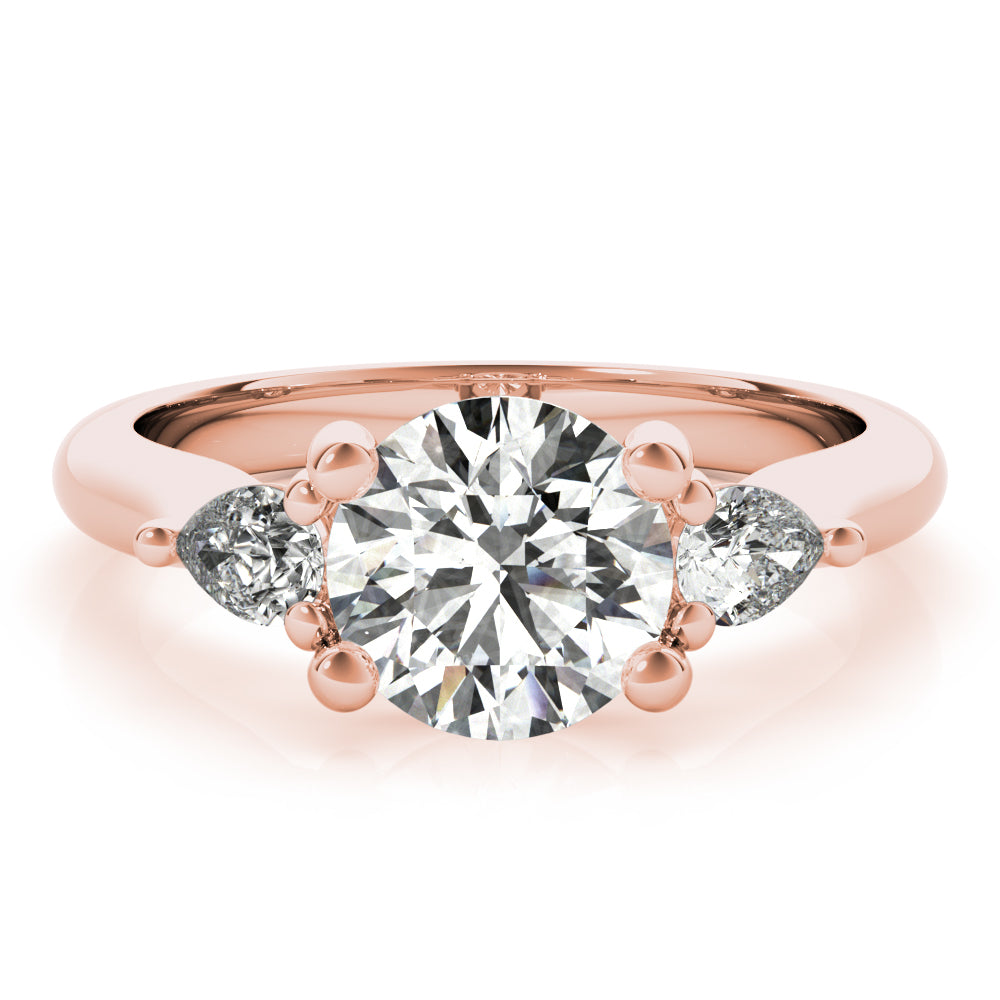 2 CT Round Three Stones Lab Grown Diamond Engagement Ring
