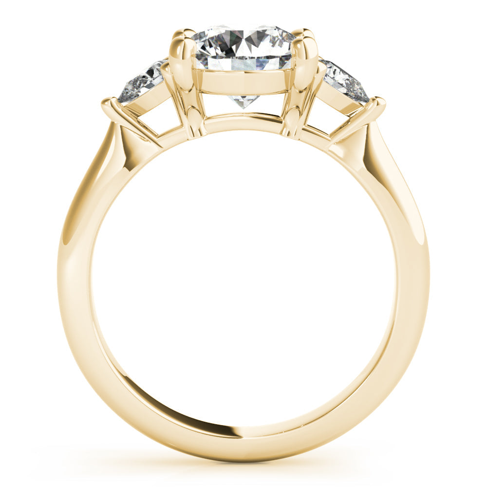 2 CT Round Three Stones Lab Grown Diamond Engagement Ring