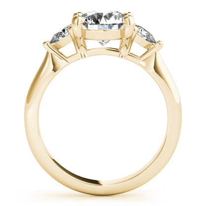 2 CT Round Three Stones Lab Grown Diamond Engagement Ring