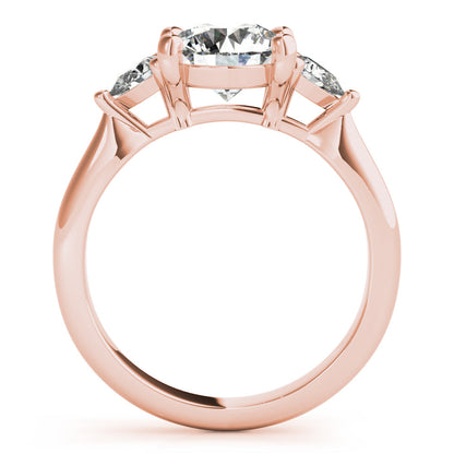 2 CT Round Three Stones Lab Grown Diamond Engagement Ring