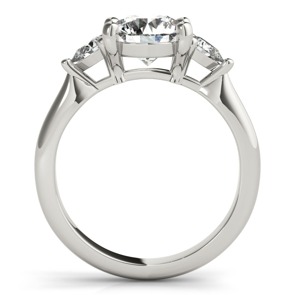 2 CT Round Three Stones Lab Grown Diamond Engagement Ring