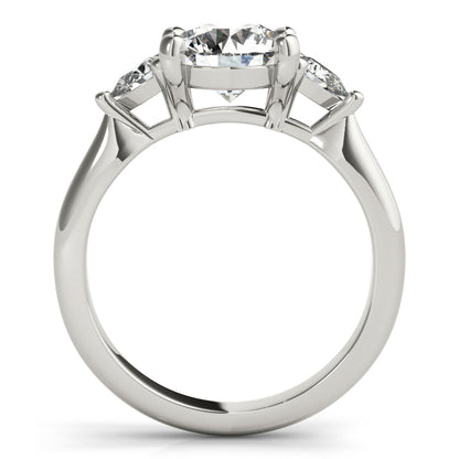 2 CT Round Three Stones Lab Grown Diamond Engagement Ring