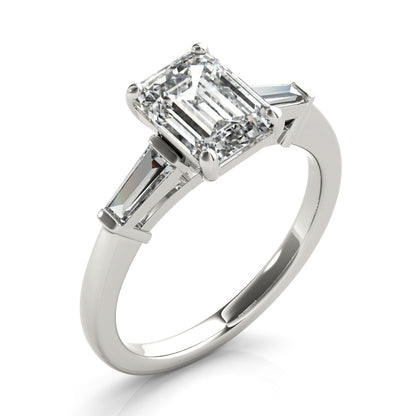 2 CT Round Three Stones Lab Grown Diamond Engagement Ring