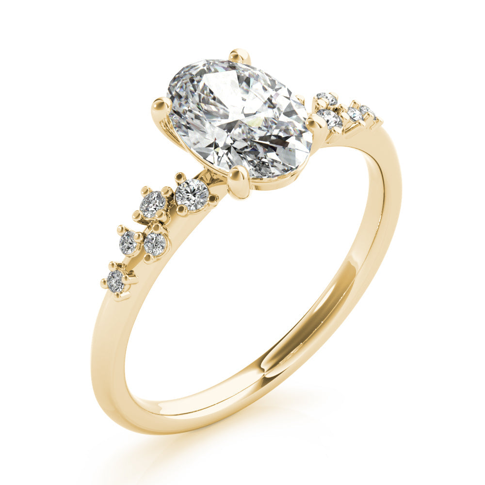 2 CT Round Three Stones Lab Grown Diamond Engagement Ring