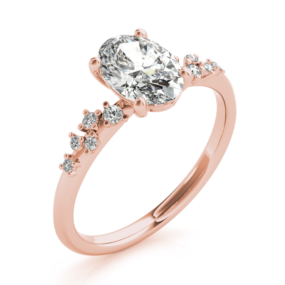 2 CT Round Three Stones Lab Grown Diamond Engagement Ring
