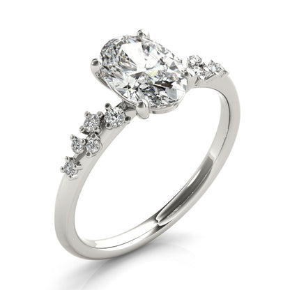 2 CT Round Three Stones Lab Grown Diamond Engagement Ring