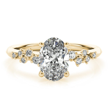 2 CT Round Three Stones Lab Grown Diamond Engagement Ring