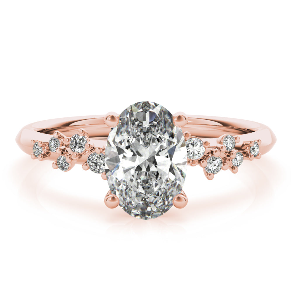 2 CT Round Three Stones Lab Grown Diamond Engagement Ring
