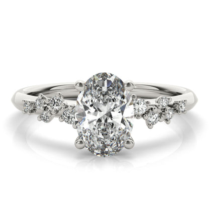 2 CT Round Three Stones Lab Grown Diamond Engagement Ring