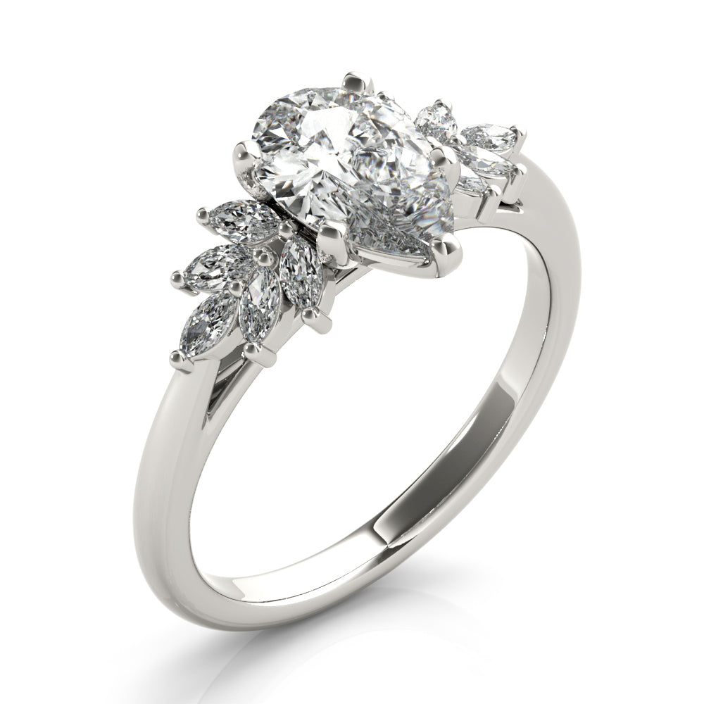 2 CT Round Three Stones Lab Grown Diamond Engagement Ring