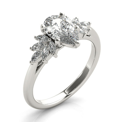 2 CT Round Three Stones Lab Grown Diamond Engagement Ring