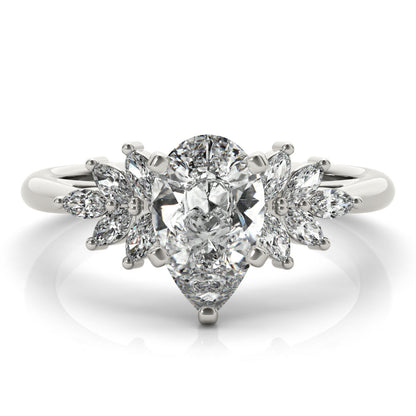 2 CT Round Three Stones Lab Grown Diamond Engagement Ring