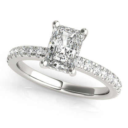 2 CT Round Three Stones Lab Grown Diamond Engagement Ring