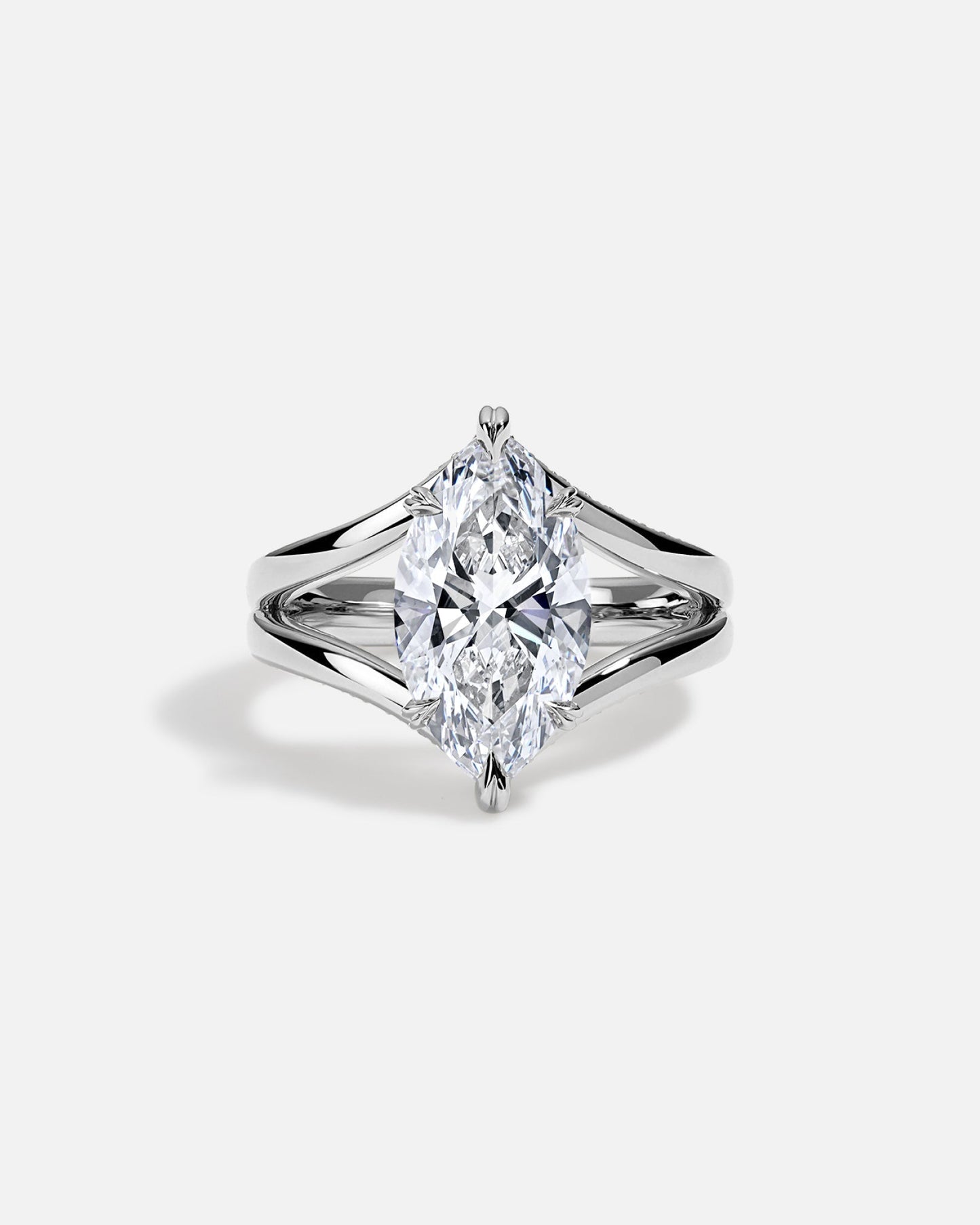 Marquise Cut Cluster Styled Lab Grown Diamond Engagement Ring