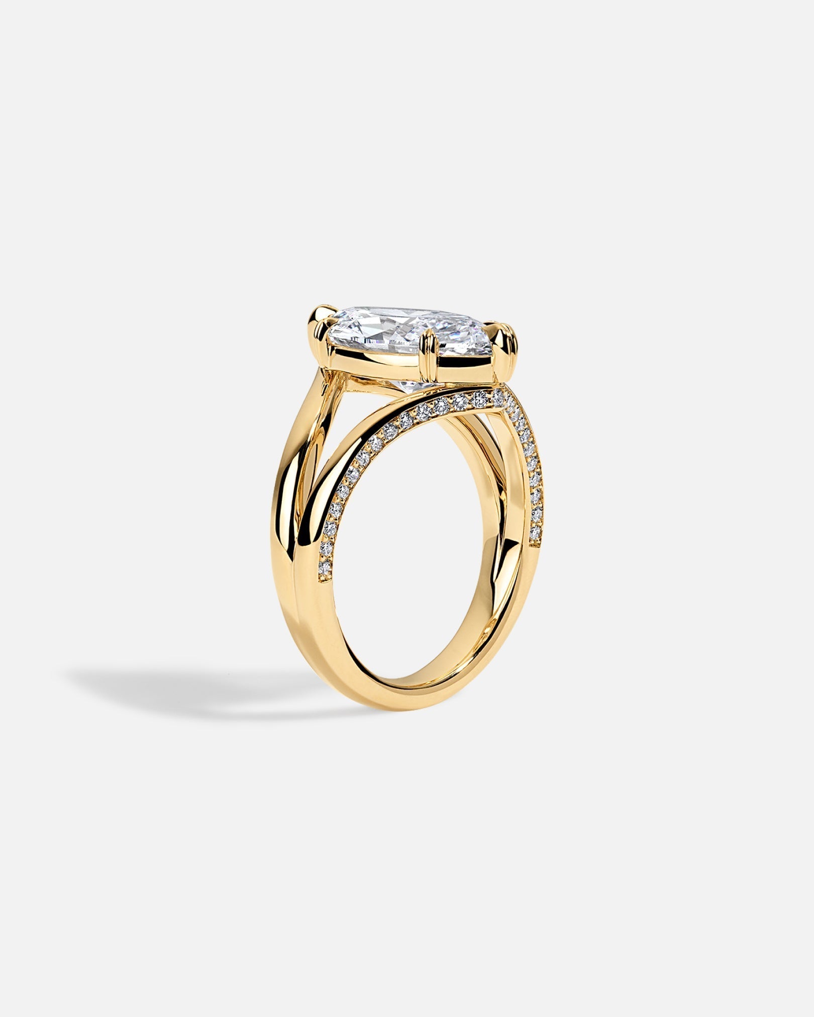 Marquise Cut Cluster Styled Lab Grown Diamond Engagement Ring