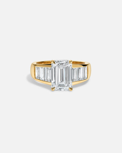 Marquise Cut Cluster Styled Lab Grown Diamond Engagement Ring
