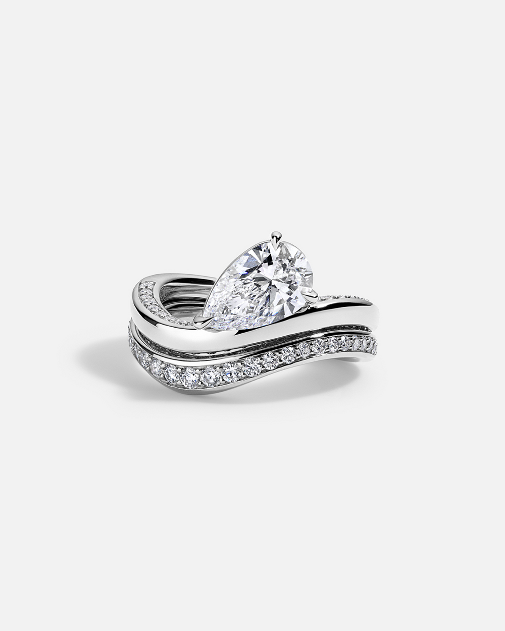 Marquise Cut Cluster Styled Lab Grown Diamond Engagement Ring