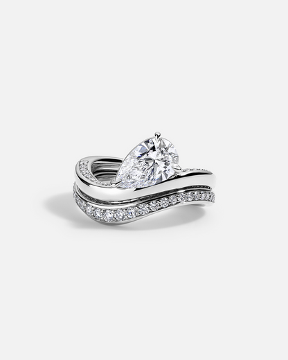 Marquise Cut Cluster Styled Lab Grown Diamond Engagement Ring