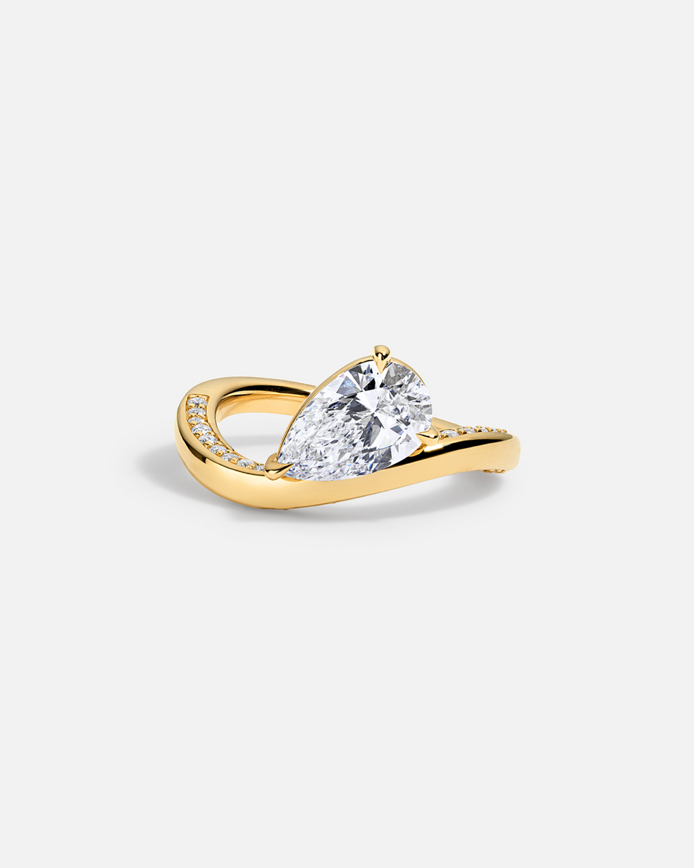 Marquise Cut Cluster Styled Lab Grown Diamond Engagement Ring