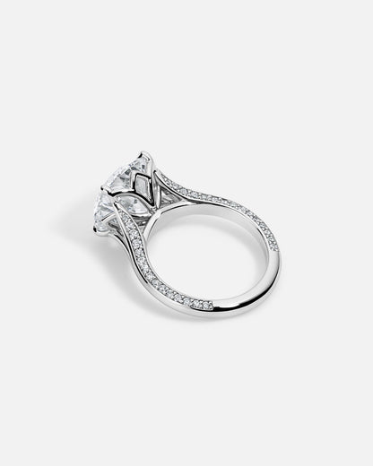 Marquise Cut Cluster Styled Lab Grown Diamond Engagement Ring