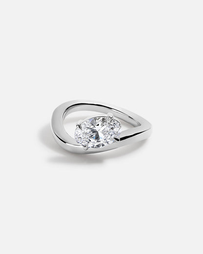 Marquise Cut Cluster Styled Lab Grown Diamond Engagement Ring