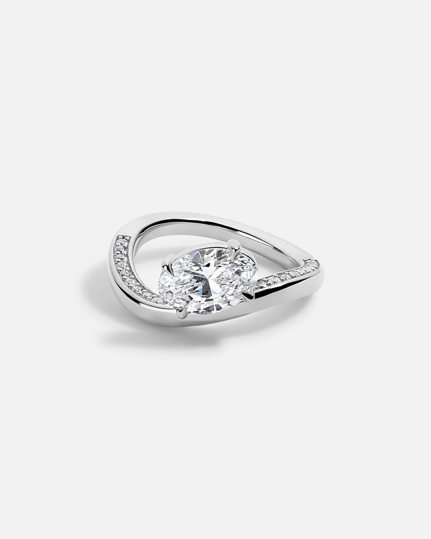 Marquise Cut Cluster Styled Lab Grown Diamond Engagement Ring