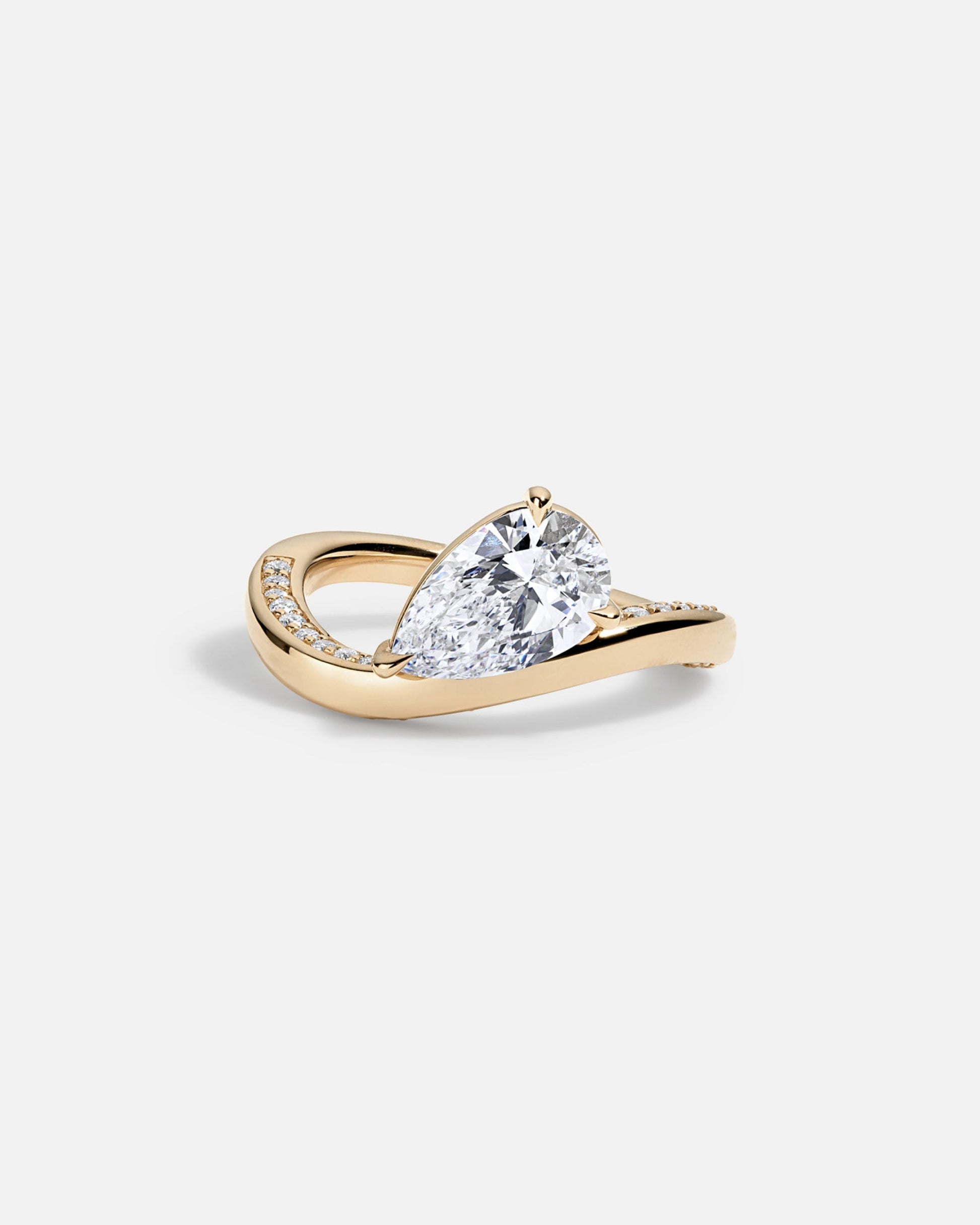 Marquise Cut Cluster Styled Lab Grown Diamond Engagement Ring
