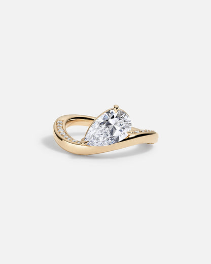 Marquise Cut Cluster Styled Lab Grown Diamond Engagement Ring