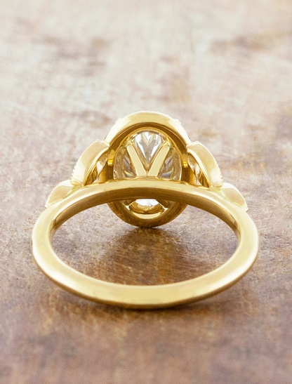 2 CT Round Three Stones Lab Grown Diamond Engagement Ring