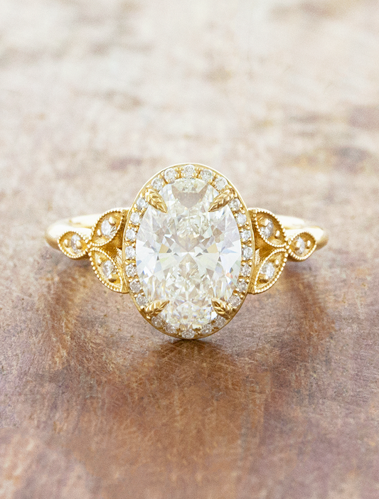 2 CT Round Three Stones Lab Grown Diamond Engagement Ring