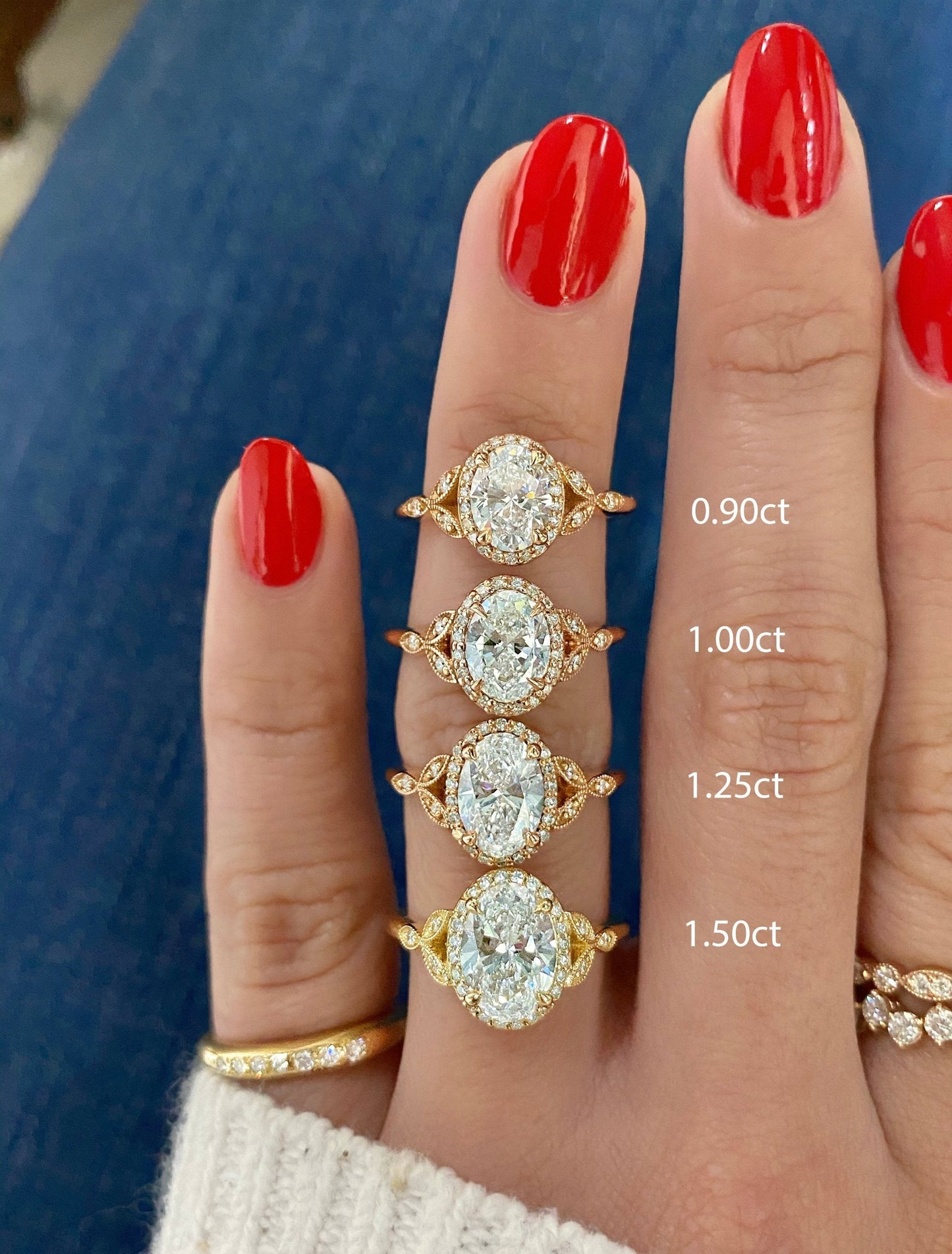 2 CT Round Three Stones Lab Grown Diamond Engagement Ring