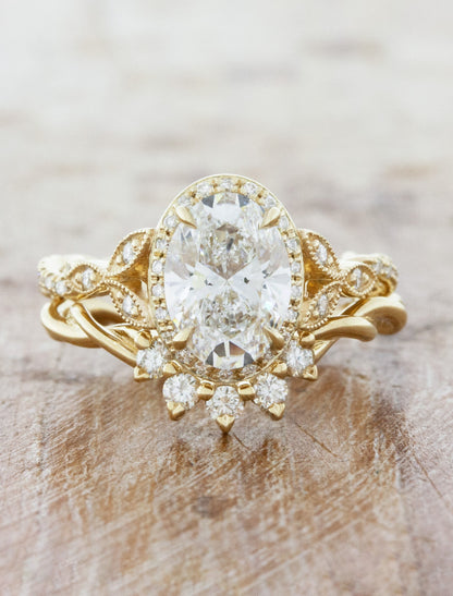 2 CT Round Three Stones Lab Grown Diamond Engagement Ring